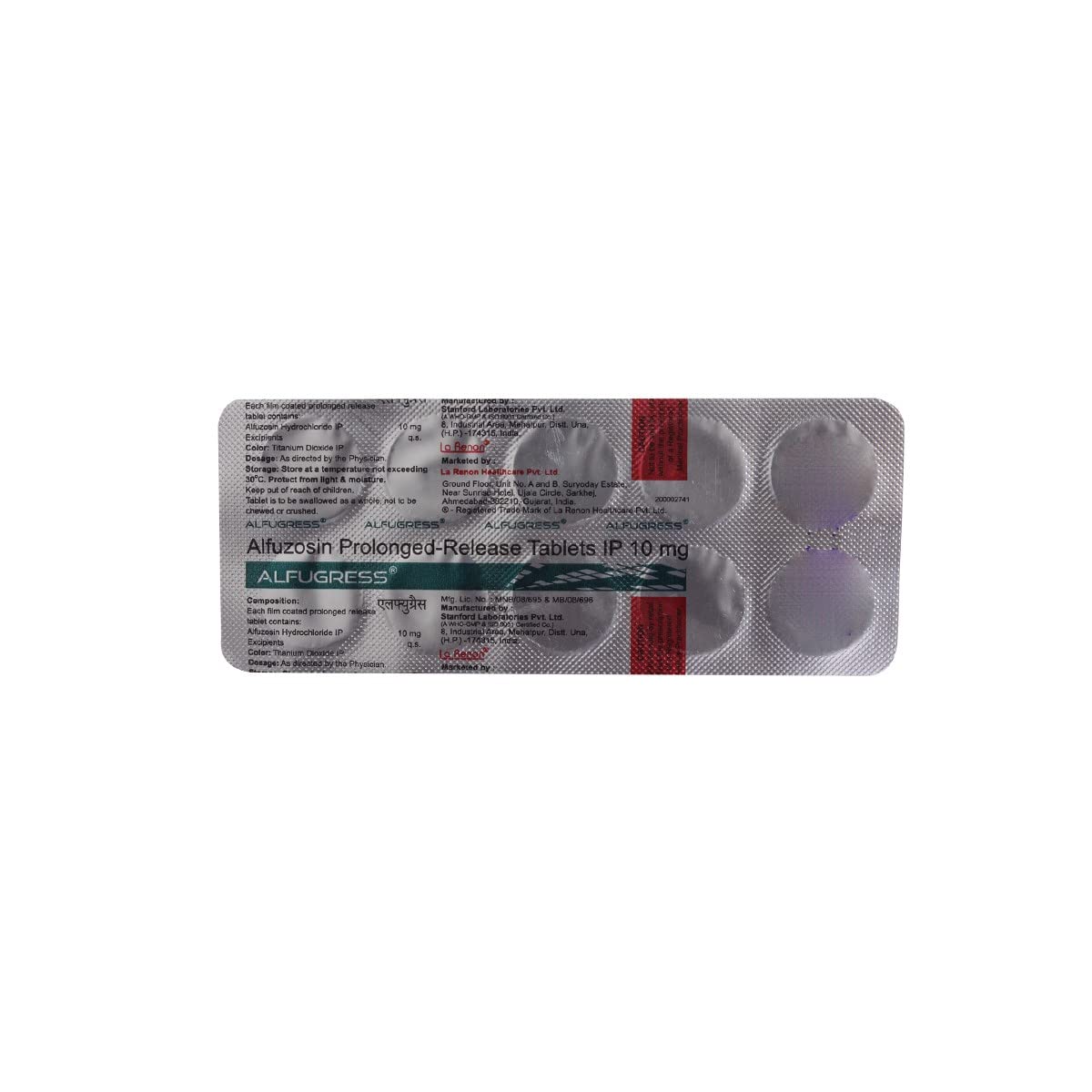 ALFUGRESS 10MG - Strip of 10 Tablets