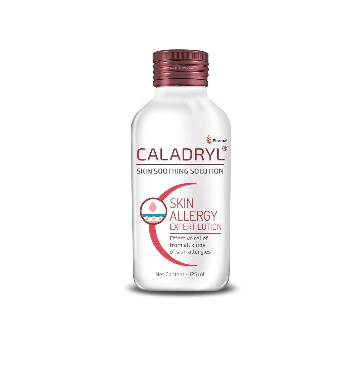 Caladryl Skin Allergy Expert Lotion for relief from skin rashes, sunburn, prickly heat, insect bites (125 ml)