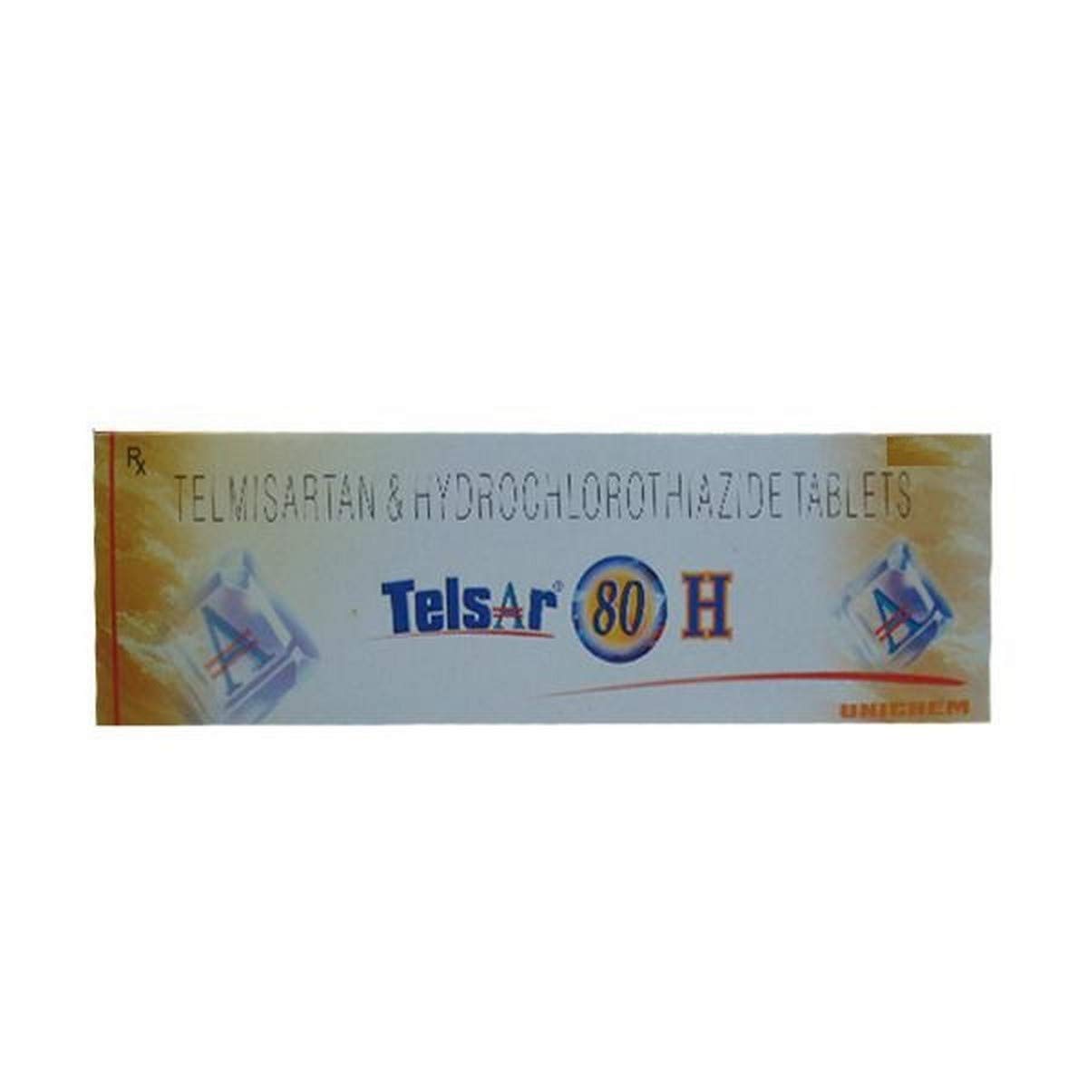 Telsar 80-H - Strip of 10 Tablets