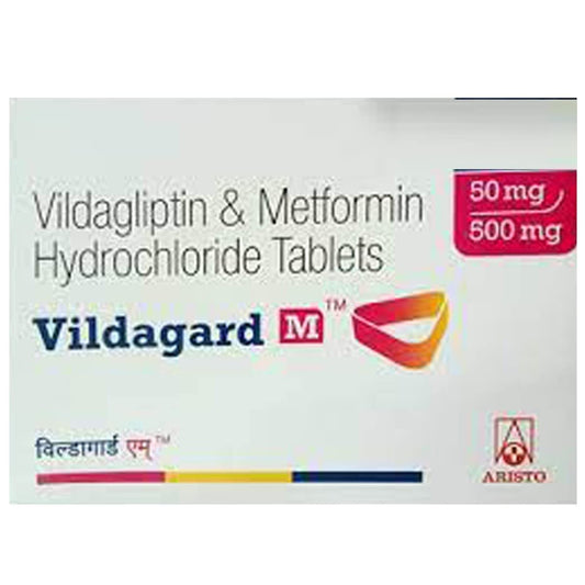 Vildagard M 50/500MG - Strip of 15 Tablets