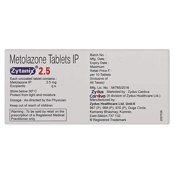 Zytanix 2.5 - Strip of 15 Tablets