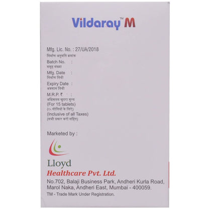 Vildaray M 50/500MG - Strip of 15 Tablets