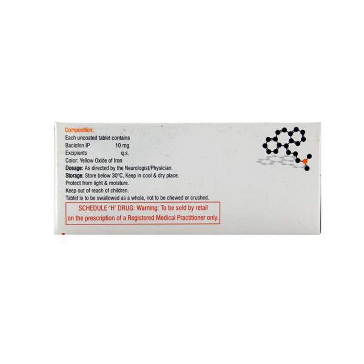 Bacloren 10 Mg - Strip of 10 Tablets