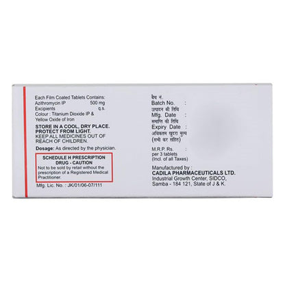 Azivista 500 mg - Strip of 3 Tablets