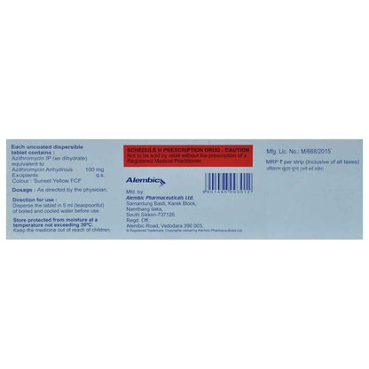 Azithral Kid - Strip of 3 Tablets