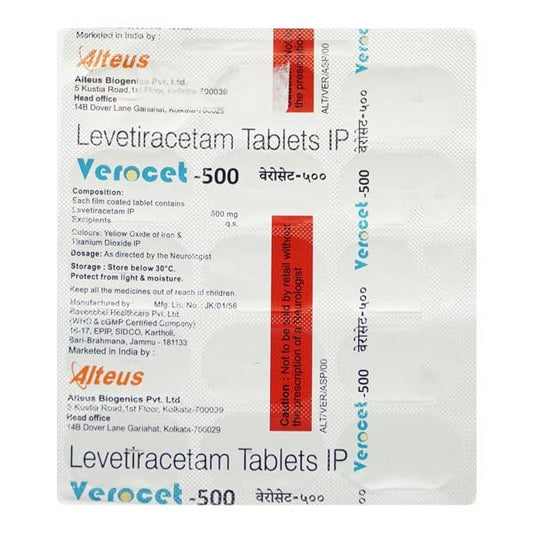 Verocet 500 - Strip of 15 Tablets