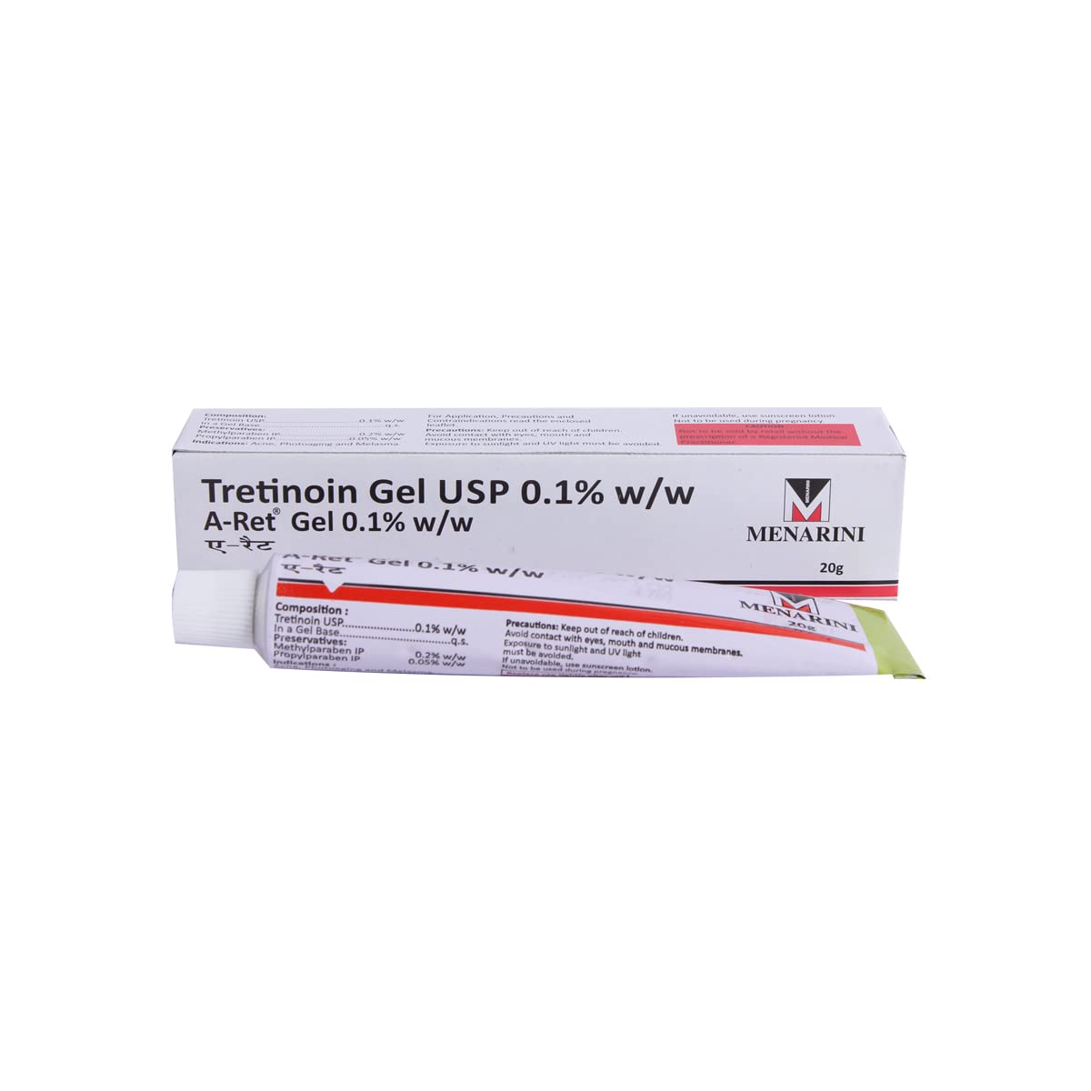 A-RET 0.1% - Tube of 20 gm Gel