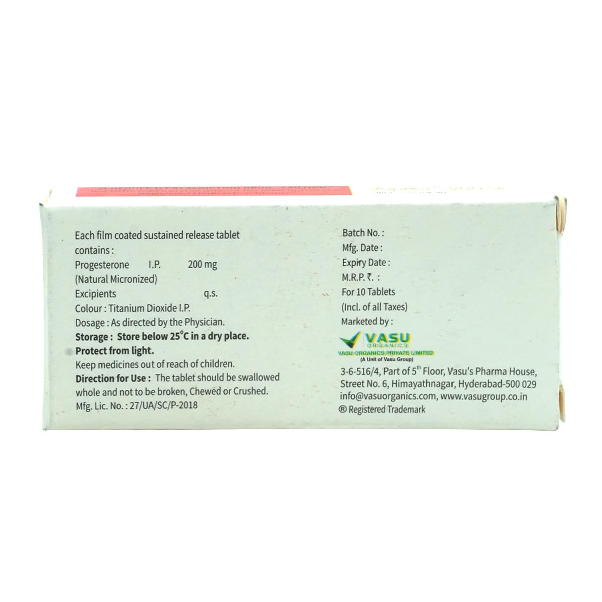 Vopreg 200 SR -Strip of 10 Tablets