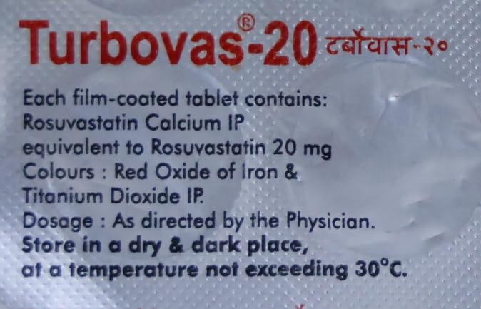 Turbovas-20mg Tablet 15's