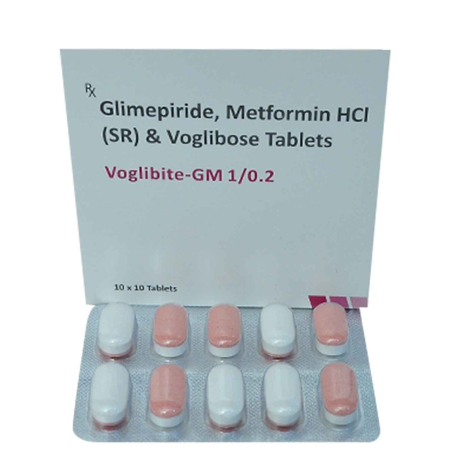 Voglibite GM 1/0.2 mg - Strip of 10 Tablets