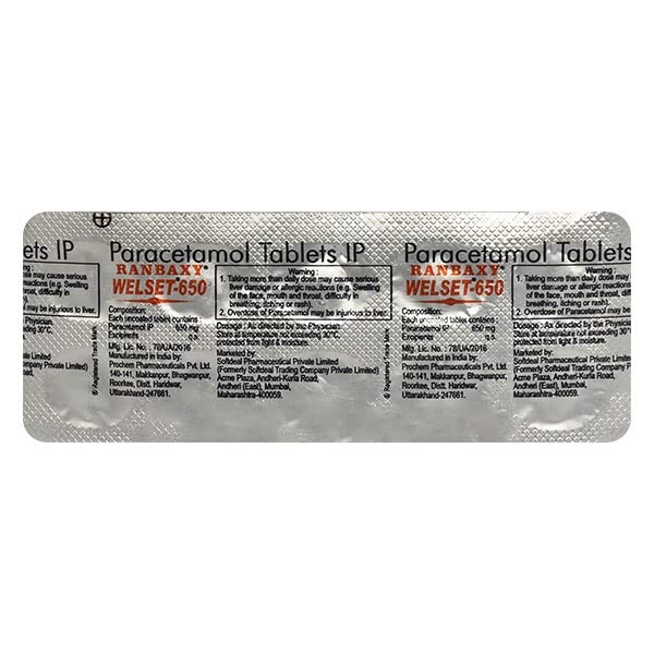 Welset 650 mg - Strip of 10 Tablets