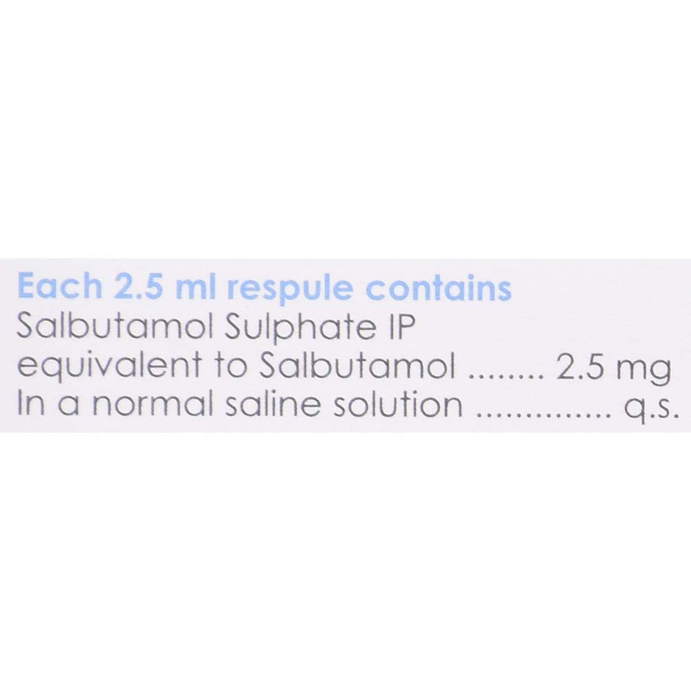 Asthalin - Pack of 5x2.5 ml of Respules