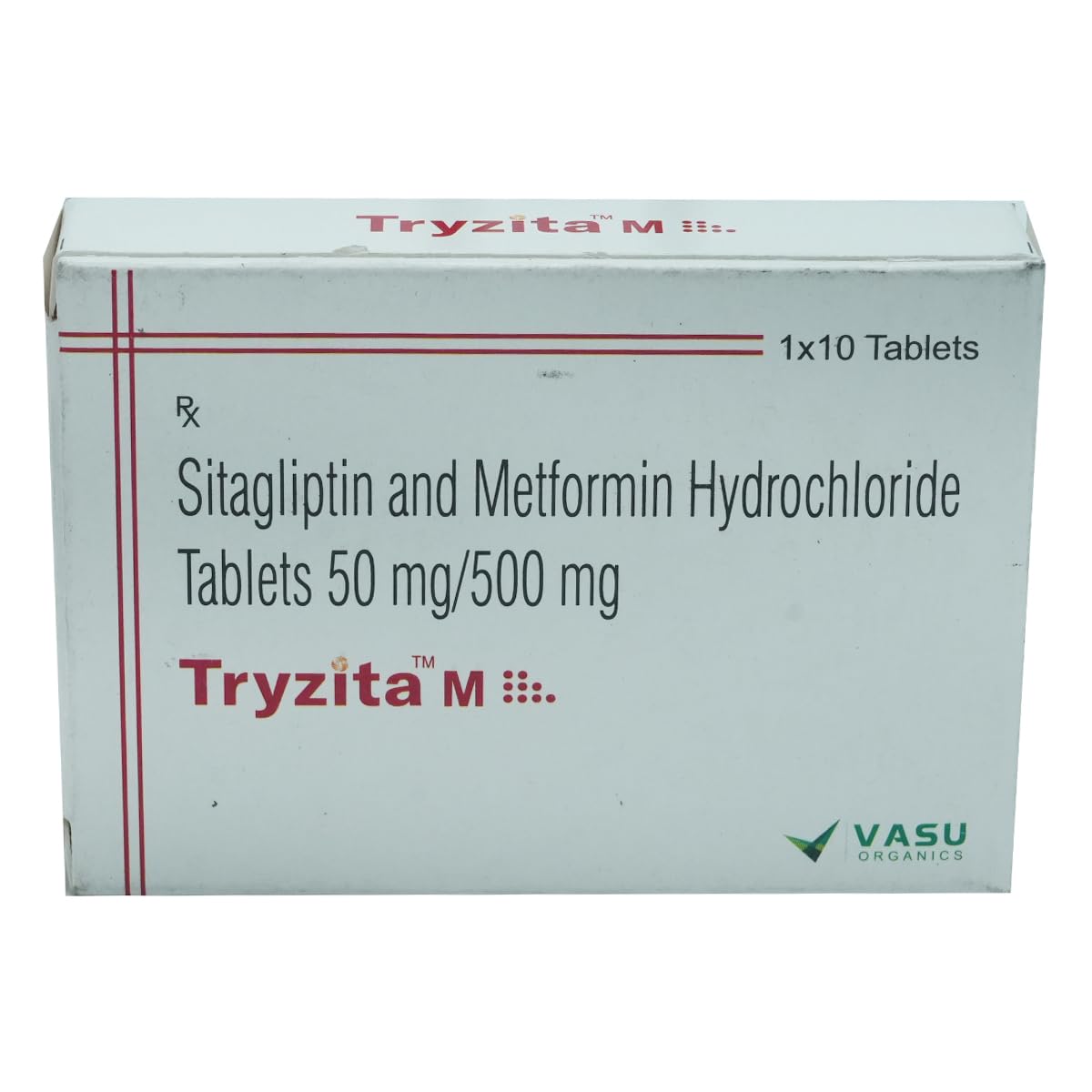 Tryzita M 50/500 -Strip of 10 Tablets