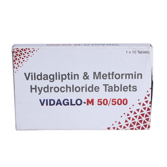 Vidaglo-M 50MG/500MG - Strip of 10 Tablets