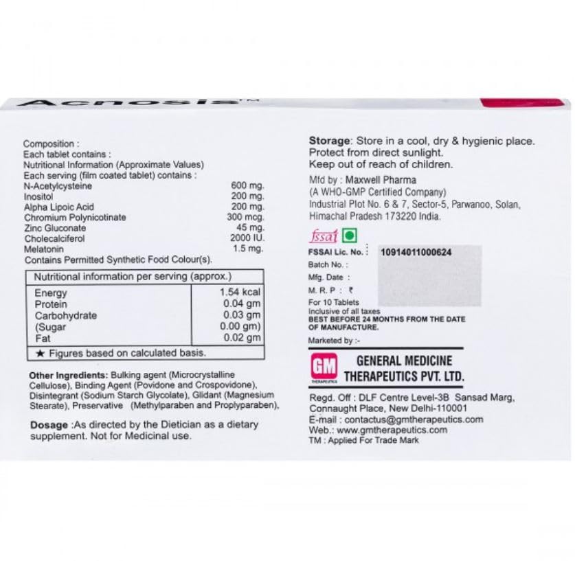 Acnosis - Strip of 10 Tablets