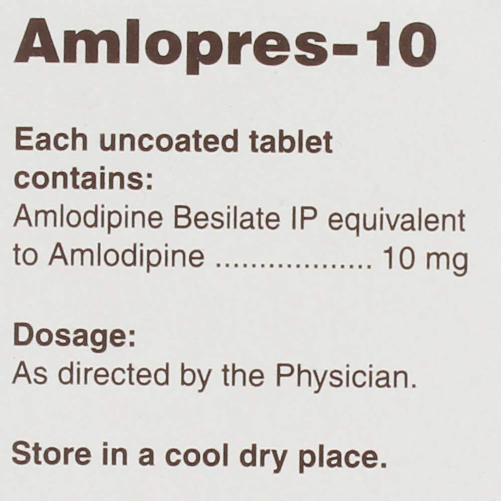 Amlopres -10 - Strip of 10 Tablets