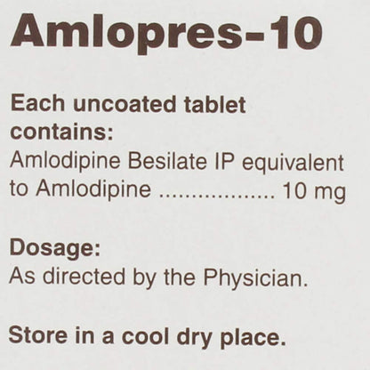 Amlopres -10 - Strip of 10 Tablets