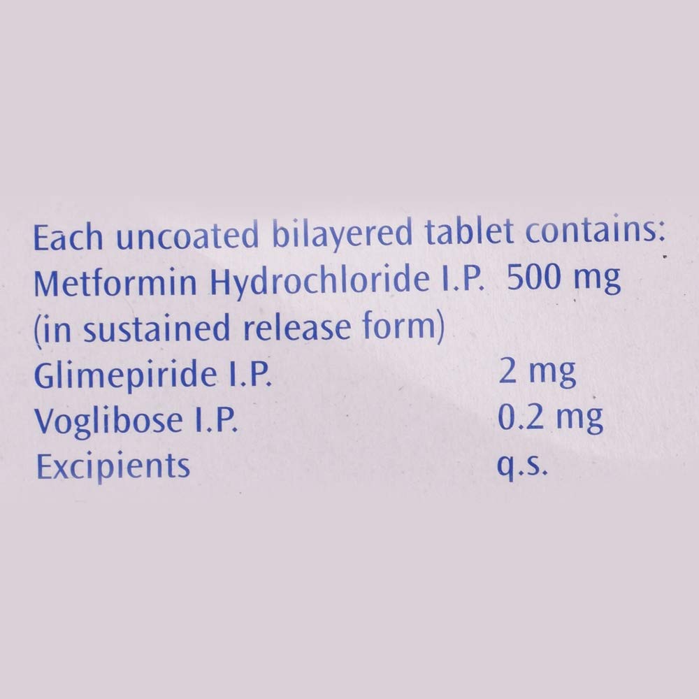 Amaryl MV 2 mg - Strip of 15 Tablets