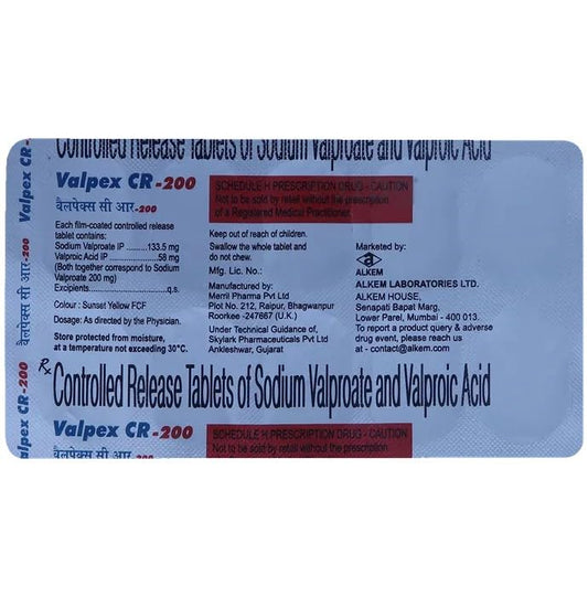 VALPEX CR 200MG - Strip of 10 Tablets