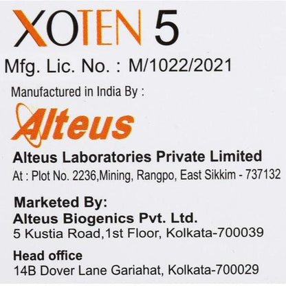 Xoten-5MG - Strip of 15 Tablets