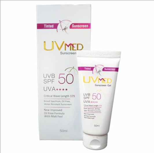 UVmed Tinted Sunscreen Gel SPF 50,50ML