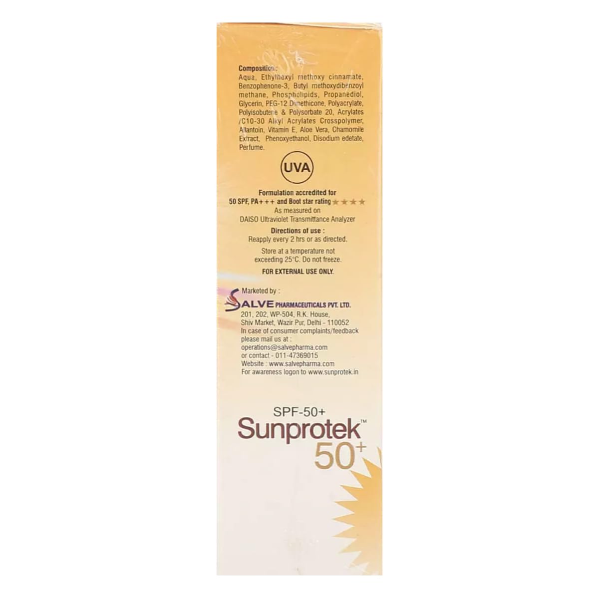 Sunprotek 50+ - Tube of 100g Gel