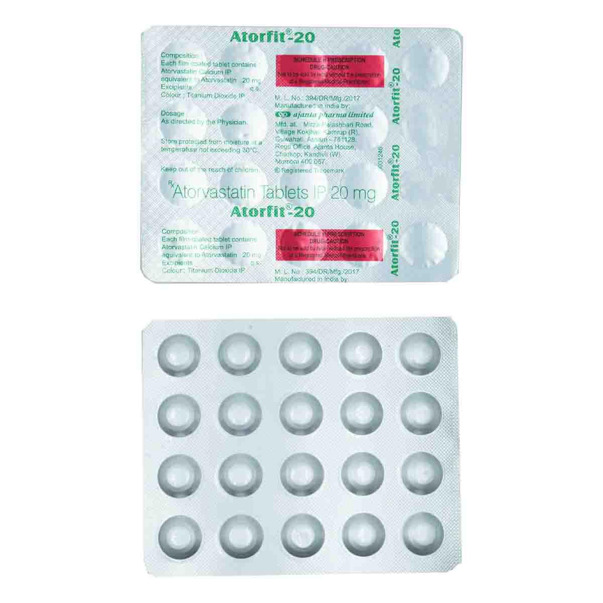 Atorfit-20 - Strip of 20 Tablets