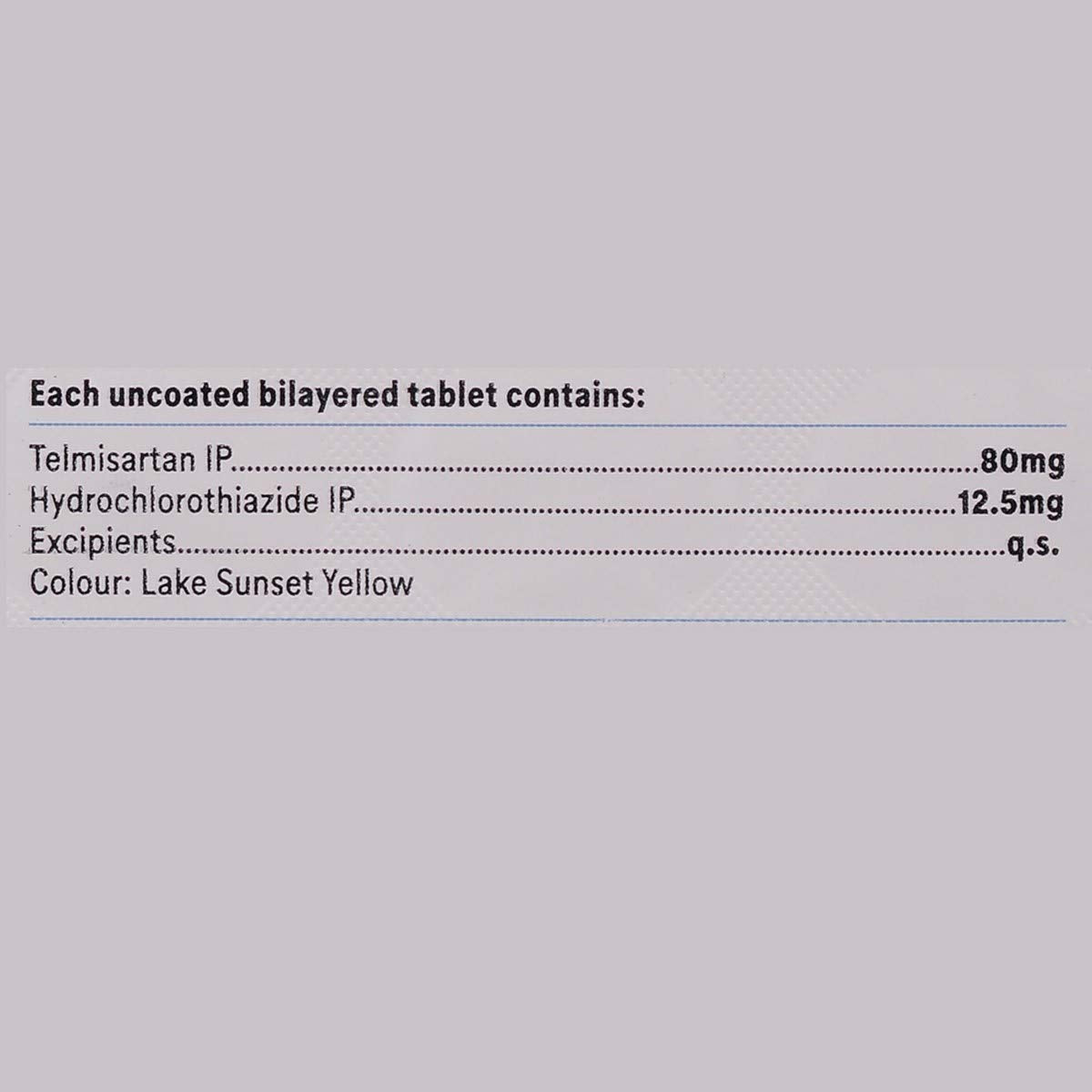 Telsartan-H 80mg - Strip of 14 Tablets