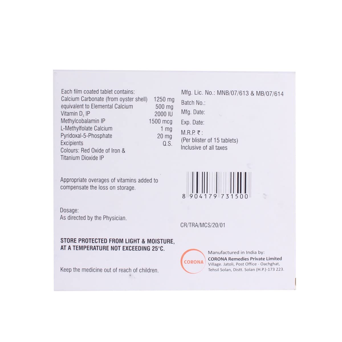 Tricium Active- Strip of 15 Tablets