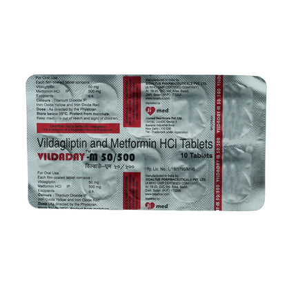 Vildaday M 50/500 - Strip of 10 Tablets