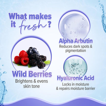 Aqualogica lluminate+ Dewy All Skin Type Sunscreen Spf 50+ Pa++++ With Wild Berries&Alpha Arbutin - 50 G Protection Against Uva/B&Blue Light Protection Fragrance-Free For Luminous&Sun Protected Skin