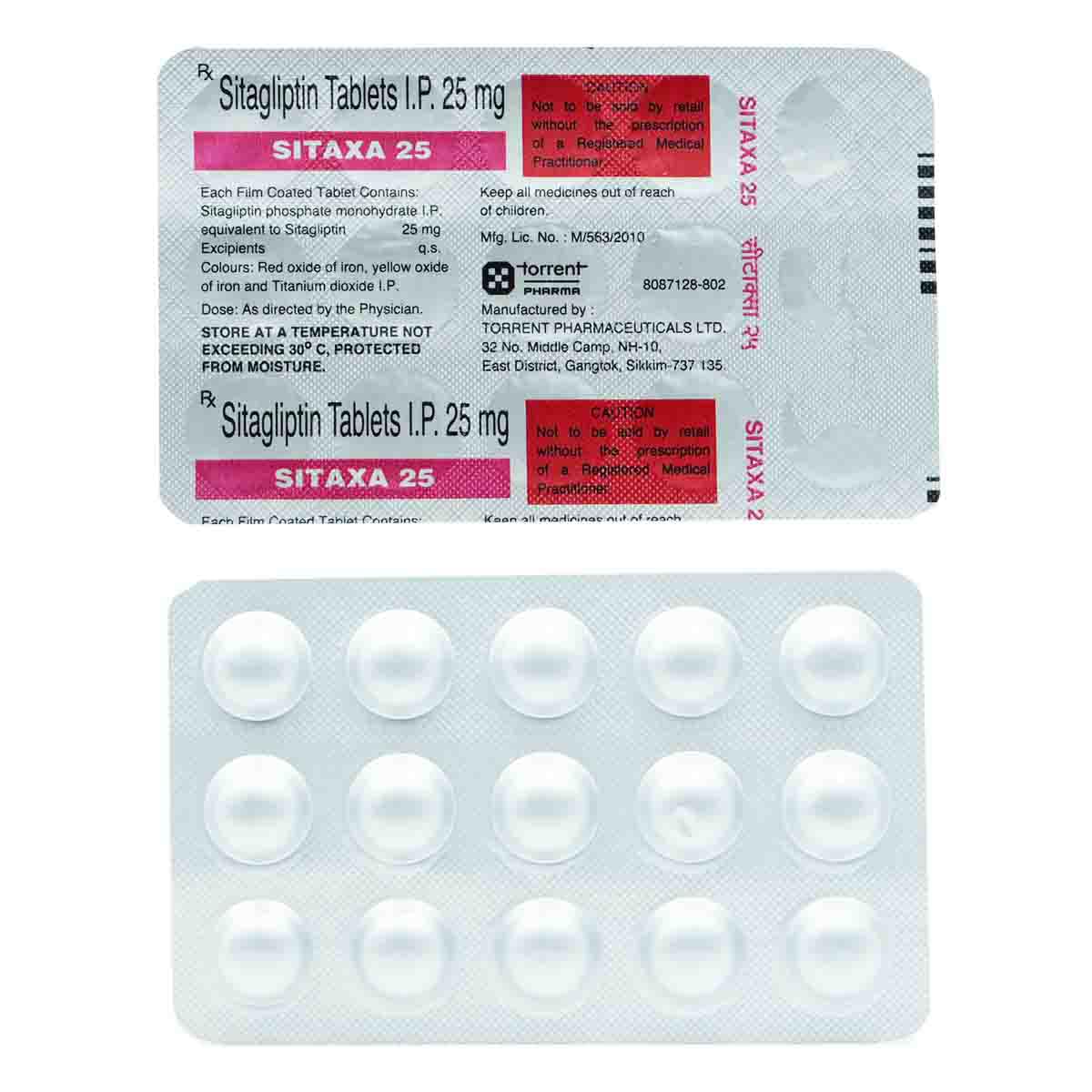 Sitaxa 25 mg - Strip of 15 Tablets