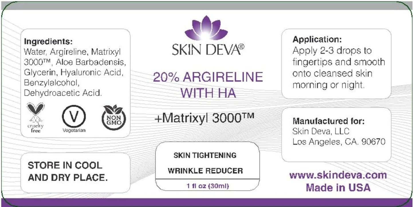 20% ARGIRELINE + MATRIXYL 3000 + HYALURONIC ACID SERUM