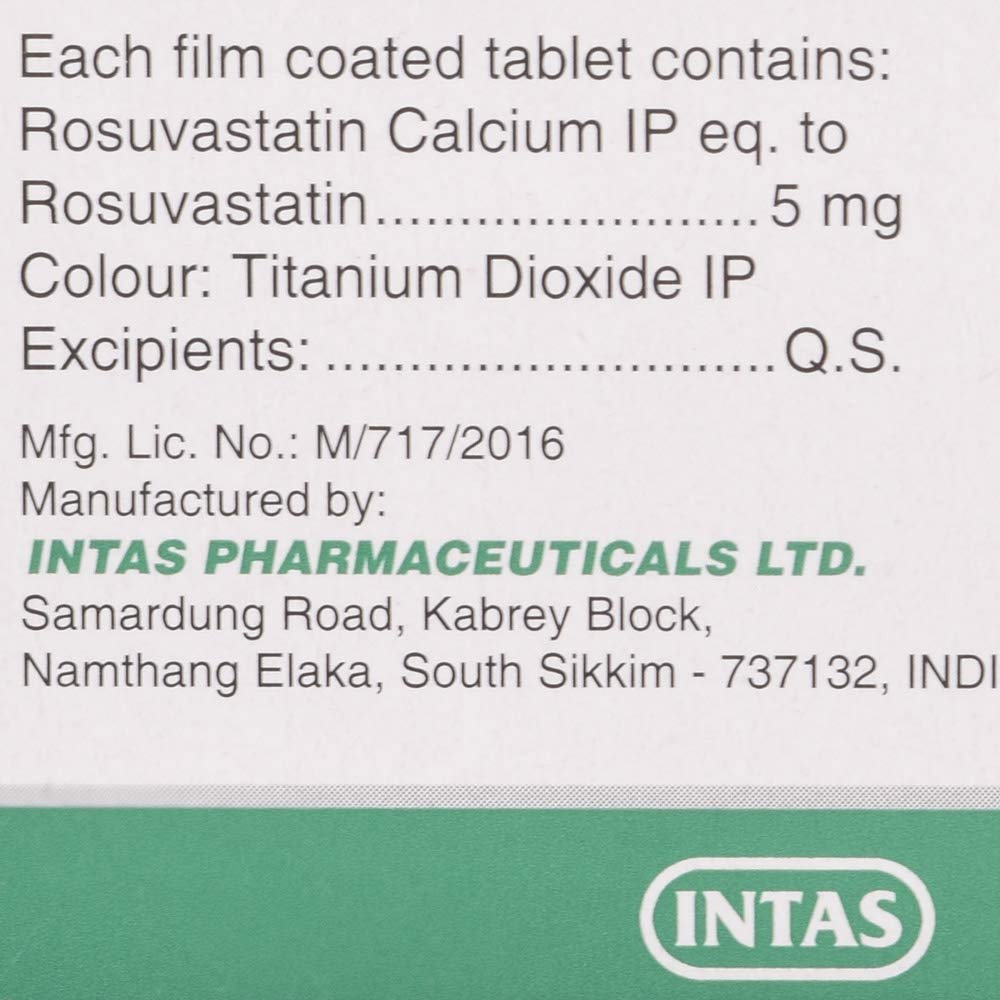 Arvast 5 - Strip of 10 Tablets