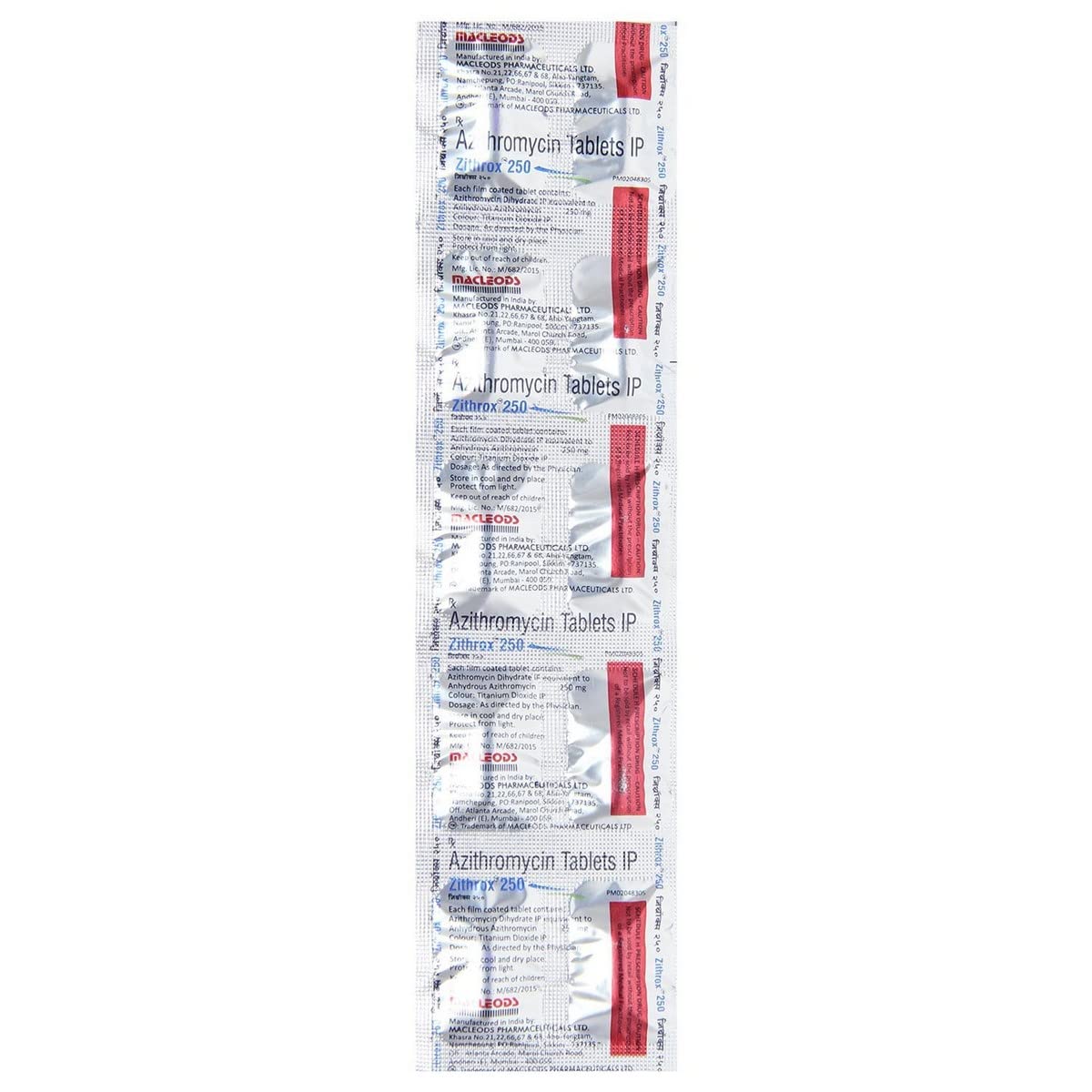 ZITHROX 250MG - Strip of 10 Tablets