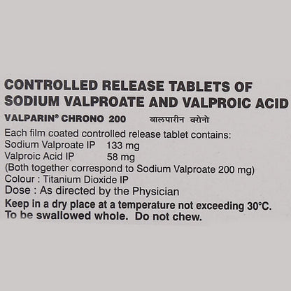 VALPARIN CHRONO 200MG TAB 10'S