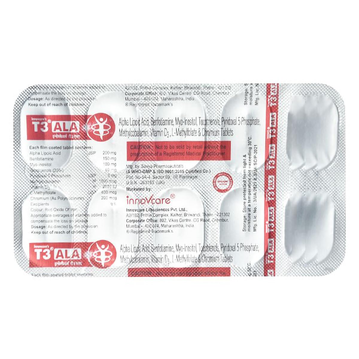 T3 ALA -Strip of 10 Tablets