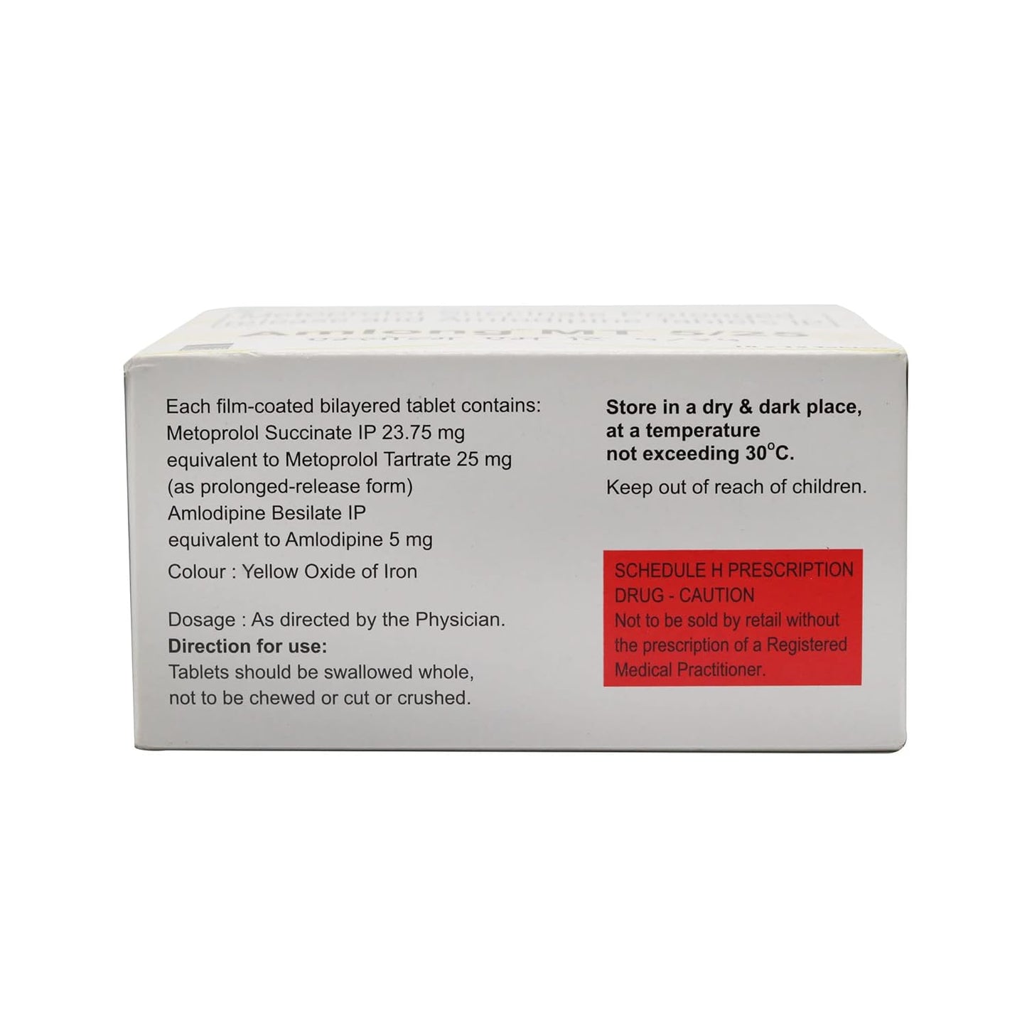 Amlong MT 5/25 - Strip of 15 Tablets