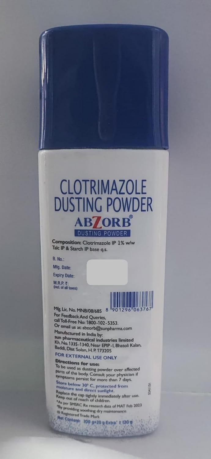 Abzorb - Bottle of 120g Dusting Powder