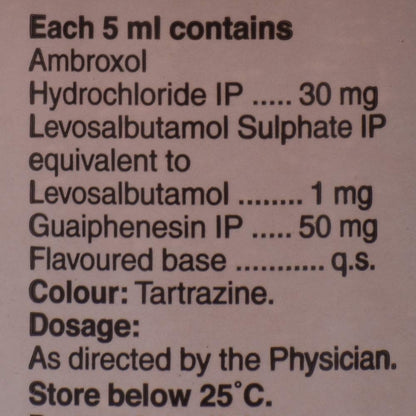 Asthalin AX - Bottle of 100 ml Syrup