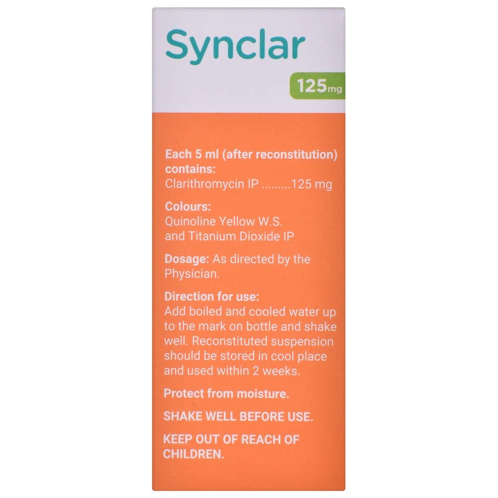 Synclar 125mg Banana Flavour - Bottle of 17g/30 ml Dry Syrup