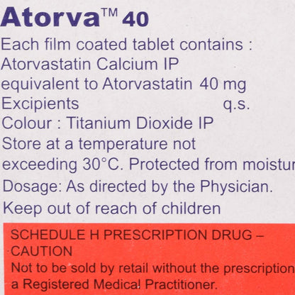 Atorva 40 - Strip of 10 Tablets