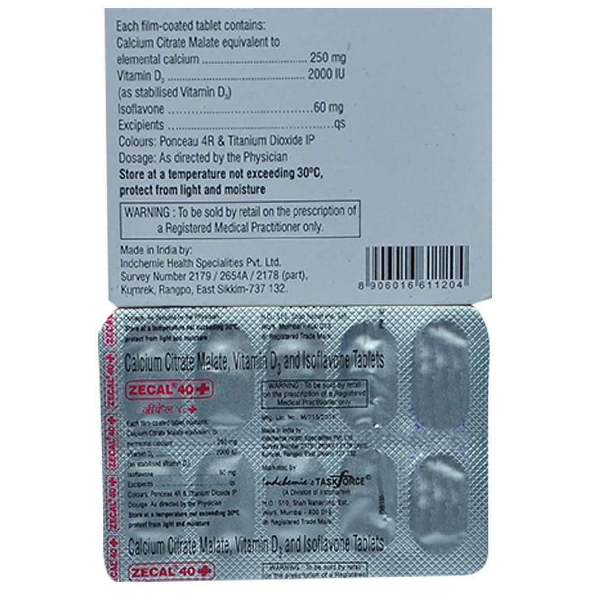 Zecal 40 Plus - Strip of 10 Tablets