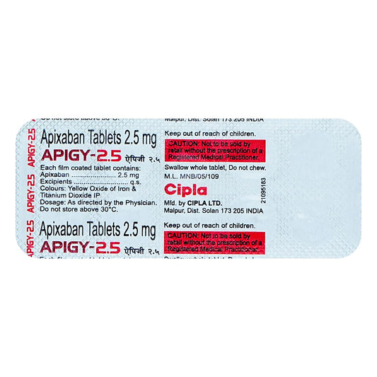 Apigy 2.5 - Strip of 10 Tablets