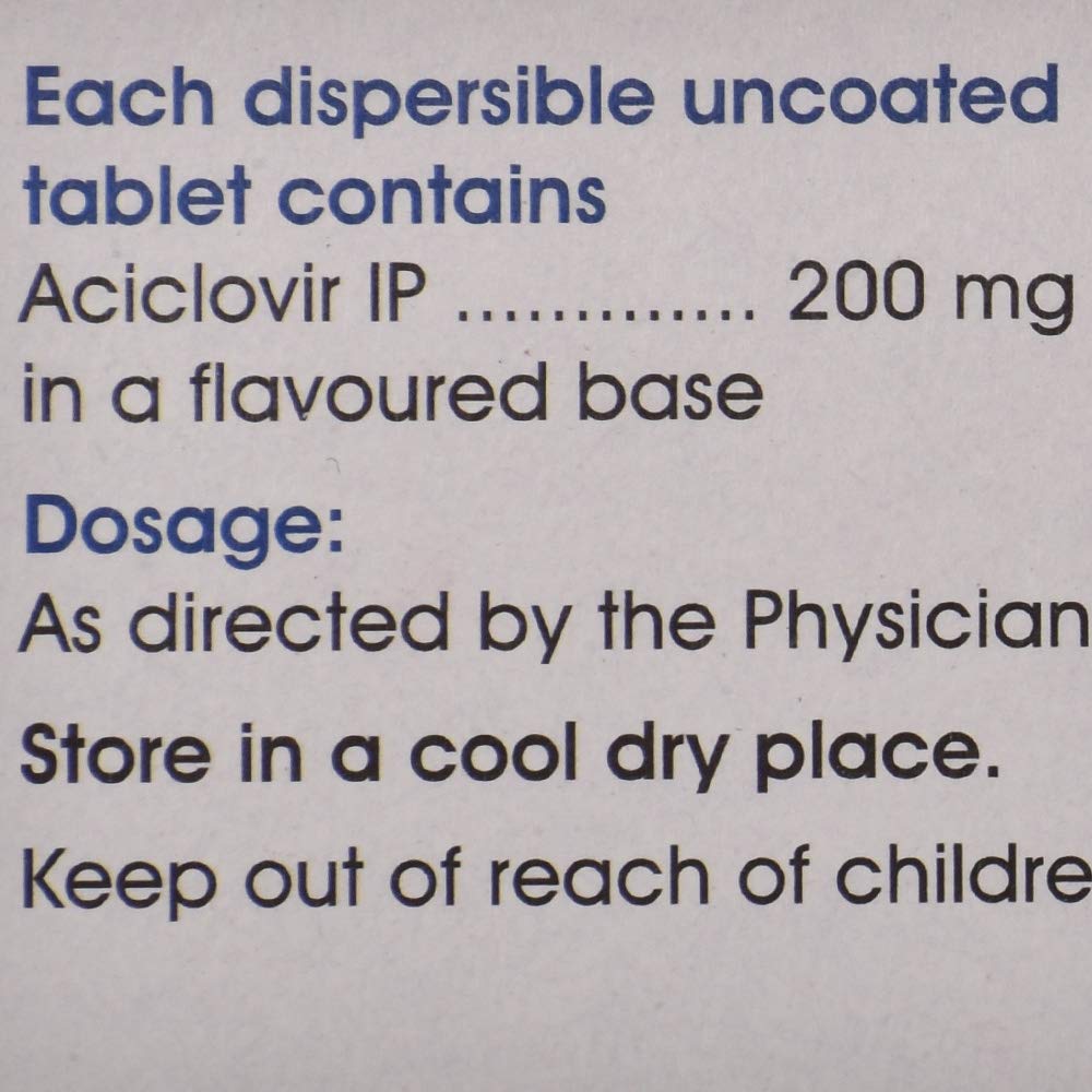 Acivir-200 DT - Strip of 10 Tablets