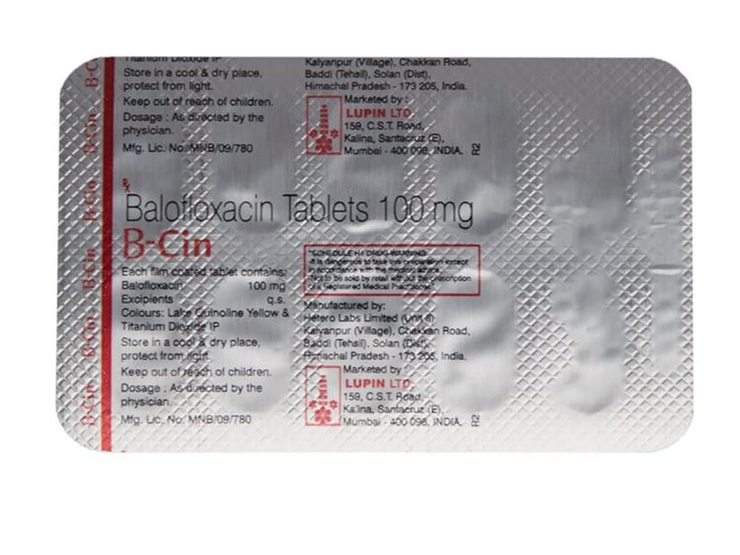 B-Cin 100 mg - Strip of 10 Tablets