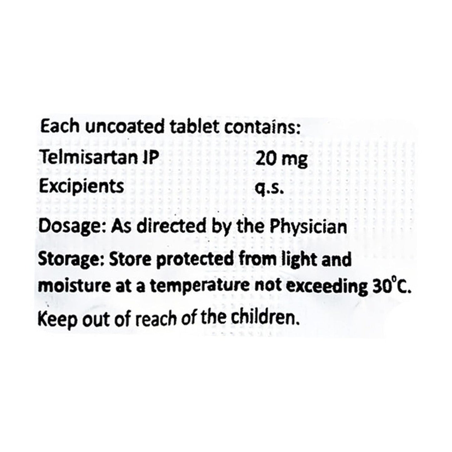 Telmiget 20MG - Strip of 10 Tablets