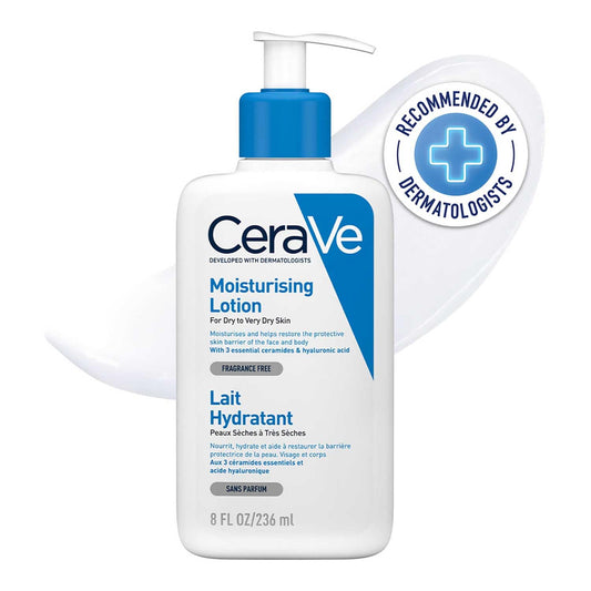 CeraVe Moisturizing Lotion For Dry Skin (236ml) - Formulated With 3 Essential Ceramides And Hyaluronic Acid | Non-Comedogenic, Oil Free And Fragrance-Free Body Lotion