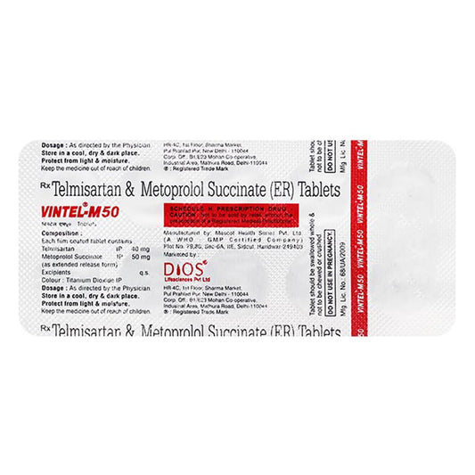 Vitel-M 50/40MG - Strip of 15 Tablets