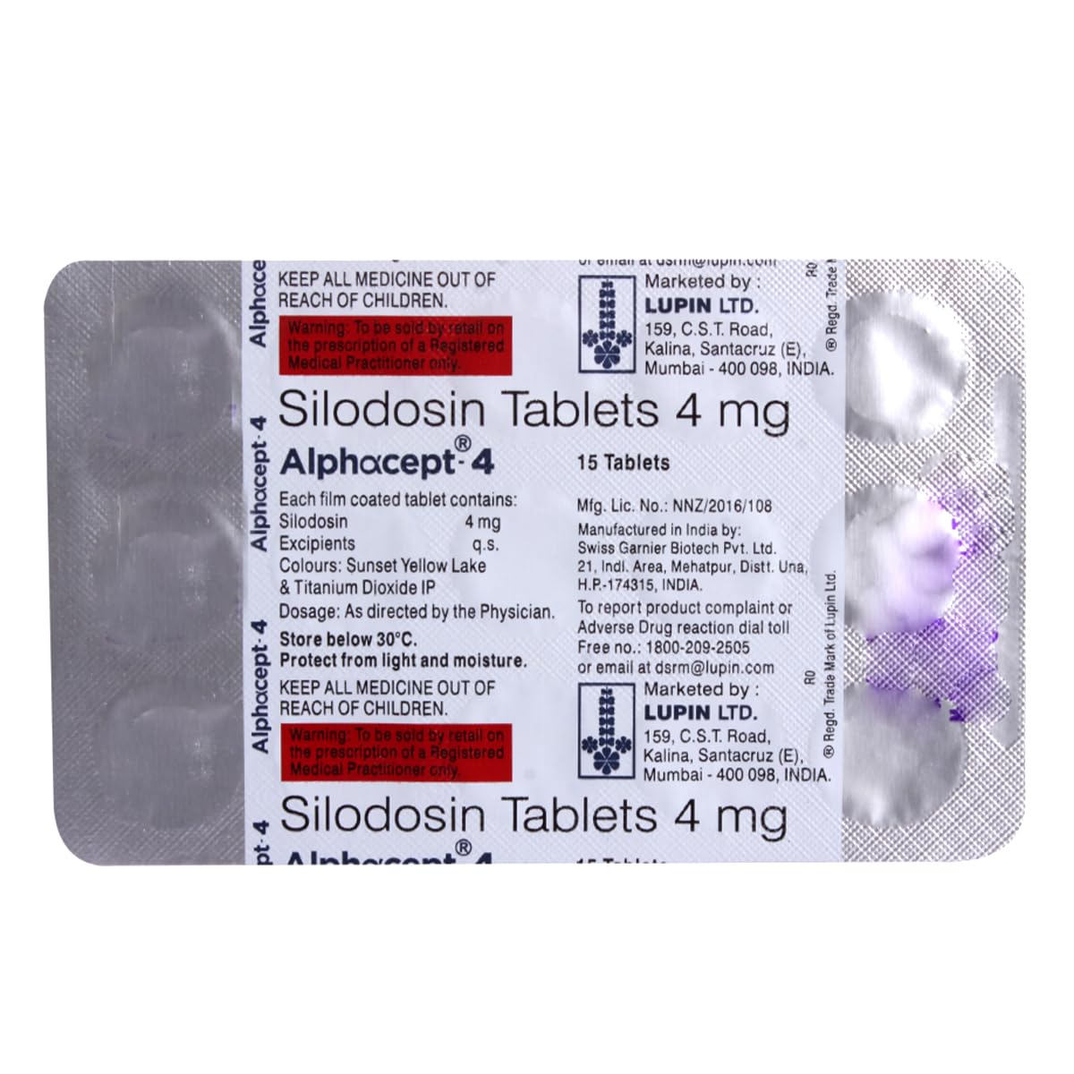 Alphacept-4 - Strip of 15 Tablets